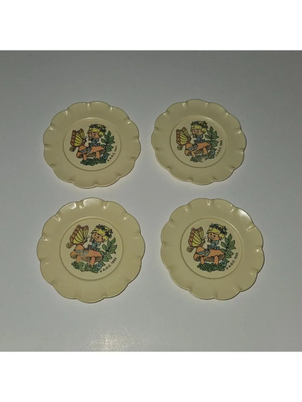 VTG 21 pc Chilton Toy Dish Lot Plate Cup Pitcher Lid Spoon 1983 AG Herself Elf